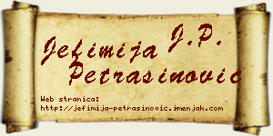 Jefimija Petrašinović vizit kartica